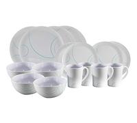 Pennine Turquoise SWIRL Melamine 16 Piece Dinner Set