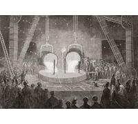 Penn's marine engine factory Greenwich London England 19th century. Casting a great cylinder for a marine steam engine. From The Illustrated London News published 1865. Poster Print by Ken Welsh (17 x