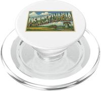 Pennsylvania 50s Vintage Travel Souvenir Poster Art Graphic PopSockets PopGrip for MagSafe