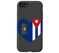 Pennsylvania and Cuba Flags: Heart Shaped Unity Case for iPhone SE (2020) / 7/8