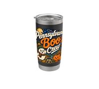 Pennsylvania Boo Crew PA Cute Ghost Fall Halloween Stainless Steel Insulated Tumbler