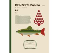 Pennsylvania Composition Notebook Hardcover: Virtue, Liberty and Independence - State Symbols Edition, 8,25x11 Inch, 100 Pages