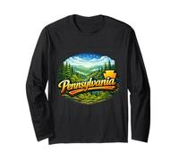 Pennsylvania Forest Valley Scenic Landscape Long Sleeve T-Shirt