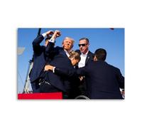 Pennsylvania Rally Shooting Attempt to Assassinate Trump Poster Decorative Painting Canvas Wall Posters And Art Picture Print Modern Family Bedroom Decor Posters 16x24inch(40x60cm)