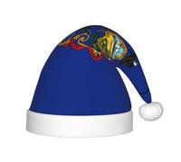 Pennsylvania State Flag Christmas Hat - Classic Santa Xmas & New Year Party Headwear - Perfect for Holiday Celebrations, Halloween