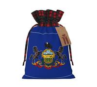 Pennsylvania State Flag Holiday Printed Drawstring Pouch M For Festival Wrapping, Storage And Party Use