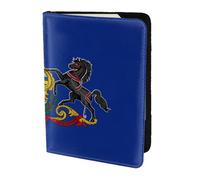Pennsylvania State Flag print Travel Wallet Passport Holder Case for Family Leather Passport Cover for Men Women, Black, One Size