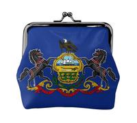 Pennsylvania State Flag Printing Small Travel Kit Wallet, Compact Pouch For Camping Adventures And Fishing Trips, Black, One Size, Art Deco