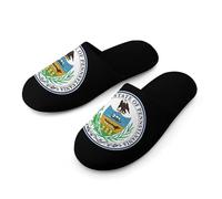 Pennsylvania State Logo Warm Mens Slippers Slip On Soft Fleece House Shoes Winter Indoor Outdoor