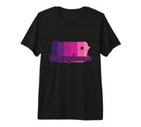 Pennsylvania State Outline Map USA Premium T-Shirt