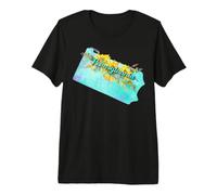 Pennsylvania Sunflower Design Floral Art State Pride Premium T-Shirt