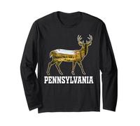 Pennsylvania Whitetail Deer Forest Landscape Wildlife Scenic Long Sleeve T-Shirt