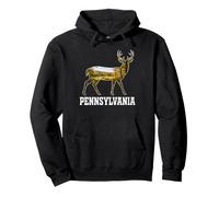 Pennsylvania Whitetail Deer Forest Landscape Wildlife Scenic Pullover Hoodie