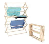 Pennsylvania Woodworks Clothes Drying Rack: Solid Maple Hard Wood Laundry Rack for Shirts, Jeans, Kids' Clothing & More, Heavy Duty Folding Drying Rack, Made in USA, No Assembly Needed, Large
