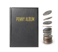 Penny Album - Pressed Penny Holder | Coin Collection Display Book, 108 Pocket Money Organizer Storage Binder for Souvenir Stamp Currency Quarter Dollar Bill Collecting Kids Home Display, Coin Folder