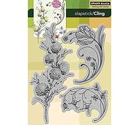 Penny Black Cling Rubber Stamp 5-inch x 7.5-inch Sheet-Delicate Florals
