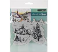 Penny Black Cling Rubber Stamp 5-inch x 7.5-inch Sheet-Snowy Hamlet