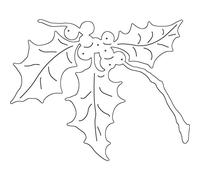 Penny Black Creative Dies 51-404 Holly & Berry branche