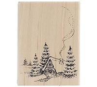 Penny Black Mounted Rubber Stamp 2.5-inch x 3.25-inch, Christmas Cottage