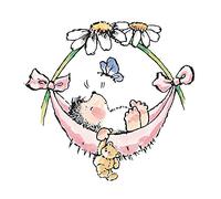 Penny Black Mounted Rubber Stamp 3-inch x 3.25-inch, Baby Hammock