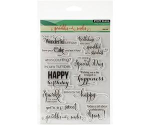 Penny Black Rubber Clear Stamps 5-inch x 6.5-inch Sheet-Sprinkles and Smiles