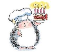 Penny Black Wood Mounted Rubber Stamp - Birthday Cake -2353H