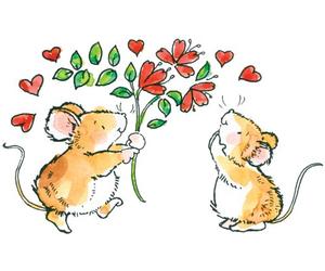 Penny Black Wood Mounted Rubber Stamp - Love-Tail 3608J