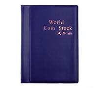 Penny Coin Collection Album with 120 Pockets, 10 Each with 12 Slots, Convenient Storage for Coin Collectors (blue)