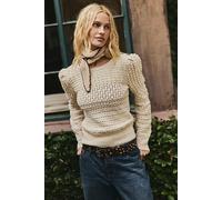 Penny Crochet Pullover at Free People in Ivory, Size: XS - female