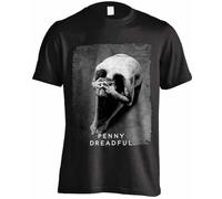 Penny-Dreadful-Human-Body-Skull-Mens-T-Shirt Black