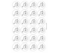 Penny Farthing Victorian Bicycle Circular Matt Paper Stickers A4 Sheet of 24 (Each Sticker is 45mm Diameter)
