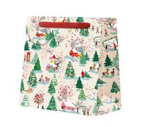 Penny Kennedy Cath Kidson Christmas Shine Bright Design Gift Bag with Gift Tag - Medium - Eco Friendly Widely Recyclable - Gift Bag for Christmas, Gift Wrap, Xmas, Festive Gift Bag