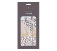 Penny Kennedy Luxurious Gift Tags with Silk Ribbon Ties - Pack of 5 - Prancing Reindeer Design Wrap