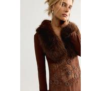 Penny Lane Fur Bolero at Free People in Latte - female