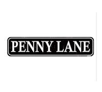 Penny Lane Sign Street Sign Rustic Sign for Door Name Plate Plaque Home Patio Garden Bar Farm House Garage Wall Decor Metal Tin Sign Black 16 x 4 Inch