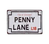 Penny Lane Street Metal Tin Sign Vintage Garden Bedroom Cafe Bar Man Cave Home Wall Decor Metal Poster 8x12 in