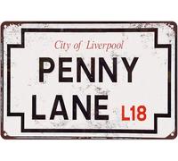 Penny Lane Street Sign Vintage Look Reproduction Metal Sign 12x16 Inch Metal tin Signs