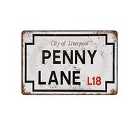 Penny Lane Street Sign Vintage Look Reproduction Metal Sign Wall Decoration Tin Sign(30 x 40 cm)12 x 16 Zoll-39