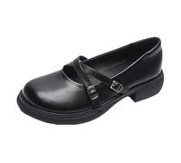 Penny Loafers for Women,Mary Jane Shoes for Womens,Business Formal Loafer,Mary Jane Shoes for Low Heel,Shallow Mouth,Simple Design,Round Toe,Comfortable,for Work Office,Daily Black