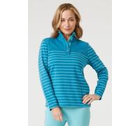 Penny Plain Women's Button Up Funnel Neck Top in Blue | Size: 14-16 Penny Plain Blue 14-16