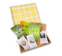 Penny Post Just Add Cheese - Letterbox Savoury Gift Hamper with Crackers, Nibbles & Mini Wooden Board - Foodie Gift Set for Birthday, Thank You, Father’s Day or Christmas