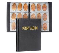Penny Scrapbook | Storage for 108 Pressed Pennies, Money Storage Organiser for Travel Souvenirs Children's Collection Presentation