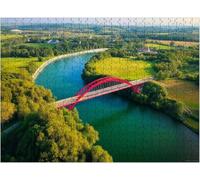 Pennybacker Bridge Colorado River Austin Texas Aerial Panorama Jigsaw Puzzles for Adults and Educational Games Colorful Puzzles for Home Decoration_300pcs