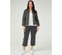 PennyPlain Wide Cropped Jegging - Pewter Wash - 14