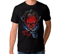 Pennywise Clown Art T-Shirt, IT by Stephen King Tee Black