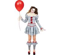 Pennywise Fancy Dress Costume - It Chapter Two for Women (Warner Bros Official)
