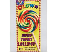 Pennywise Halloween Clown Style Jumbo Fancy Dress Rainbow Lollipop