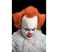 IT ORANGE WIG EVIL SCARY CLOWN LATEX FOREHEAD UK SELLER PENNYWISE COSTUME