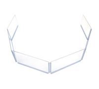 PENNZONI Extension Panels for Drum Shield w/Plastic Hinges, 1FT Tall Drum Panel Extension, Crystal Clear Acrylic Extension