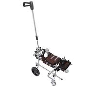 PENO Durable Pet Rehabilitation Trolleys Hook Buckle Pet Wheelchairs Alloy Prevent Slippage (CJC08 Coffee)